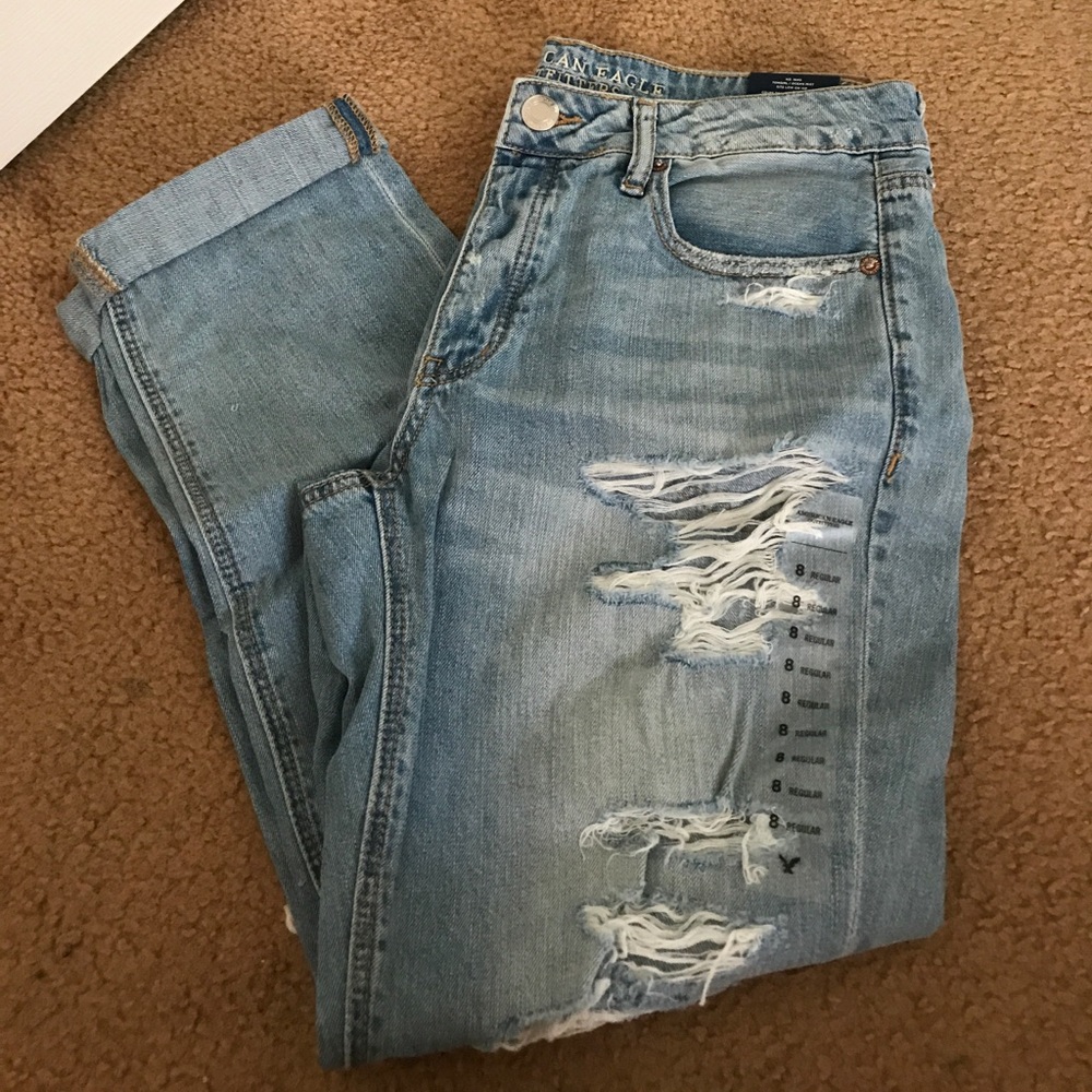 American Eagle Tom Girl Jeans Light Wash