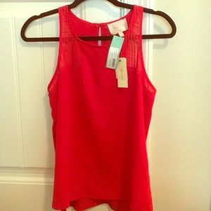RED DRESSY TANK NEW WITH TAGS
