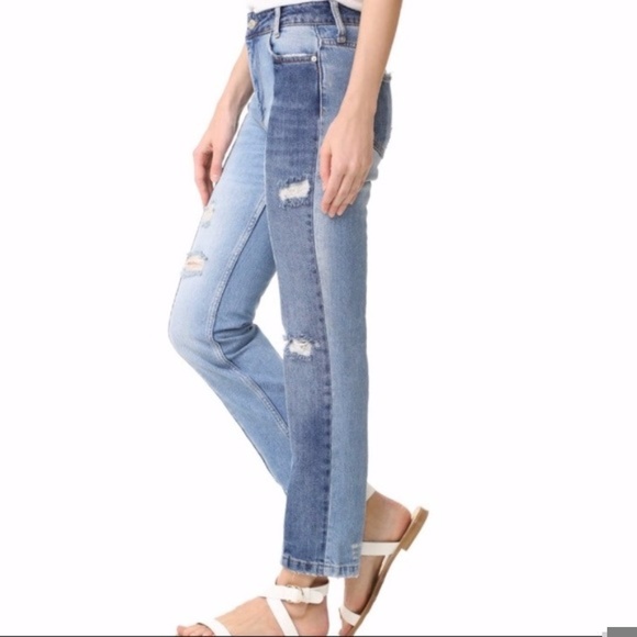 ❌SOLD❌ [Free People] Distressed Patchwork Jeans - Picture 4 of 7