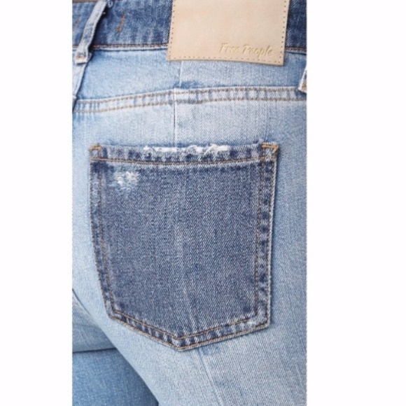 ❌SOLD❌ [Free People] Distressed Patchwork Jeans - Picture 3 of 7