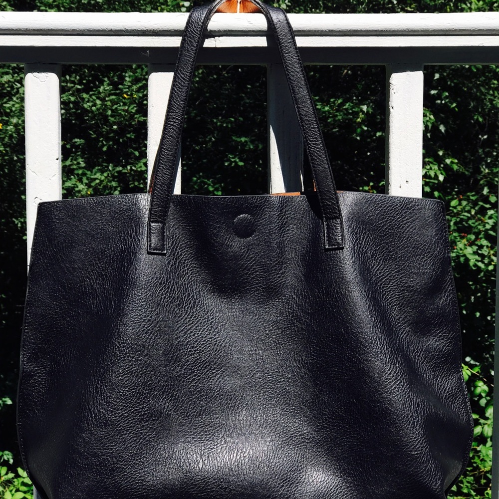 G.H. Bass & Co. Leather Reversible Tote Bag