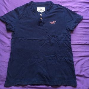 Hollister Navy Henley Small