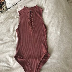 Mauve body suit