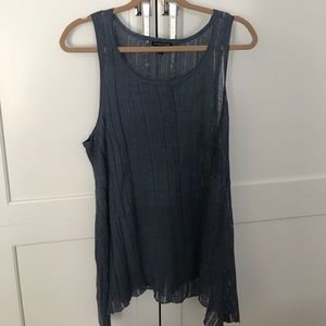 Blue asymmetrical tank