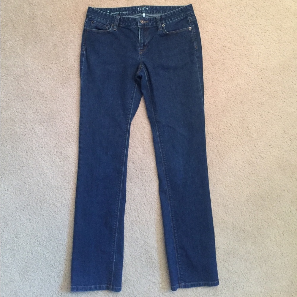Ann Taylor LOFT Modern Straight Jeans size 8
