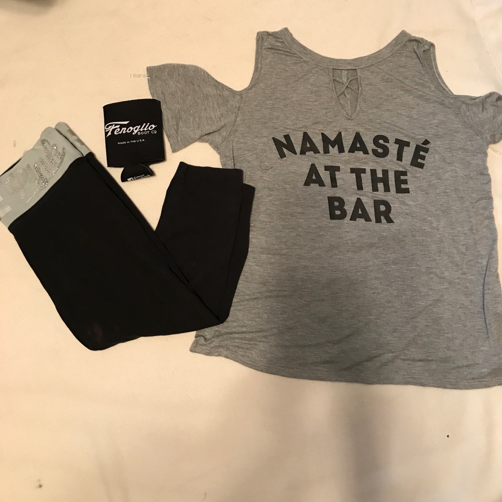 Francesca's Namaste at the bar tee