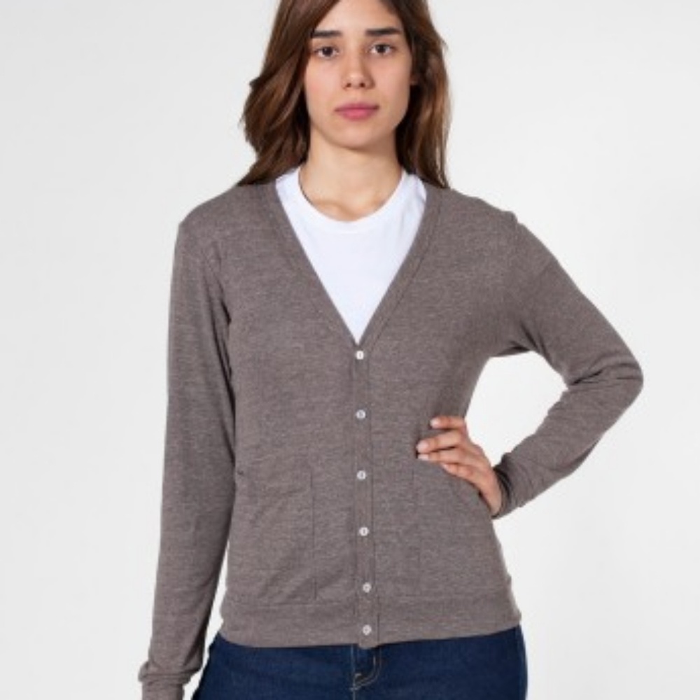 American Apparel Tri-blend Coffee cardigan