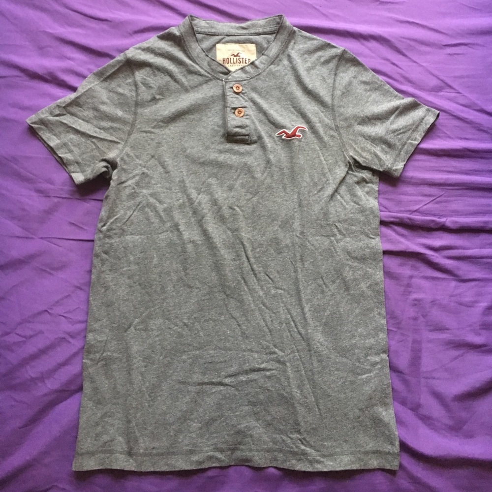 Hollister Grey Henley Small