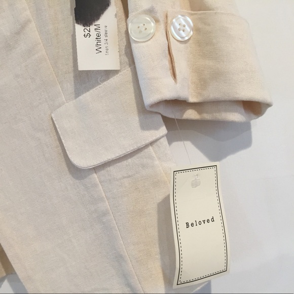 Cream linen blazer by Beloved - Picture 3 of 6