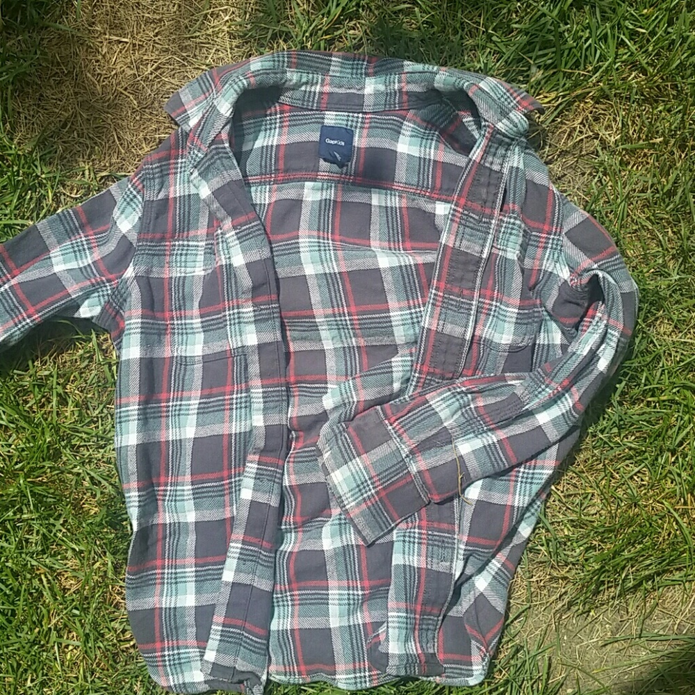 Boys flannel plaid shirt