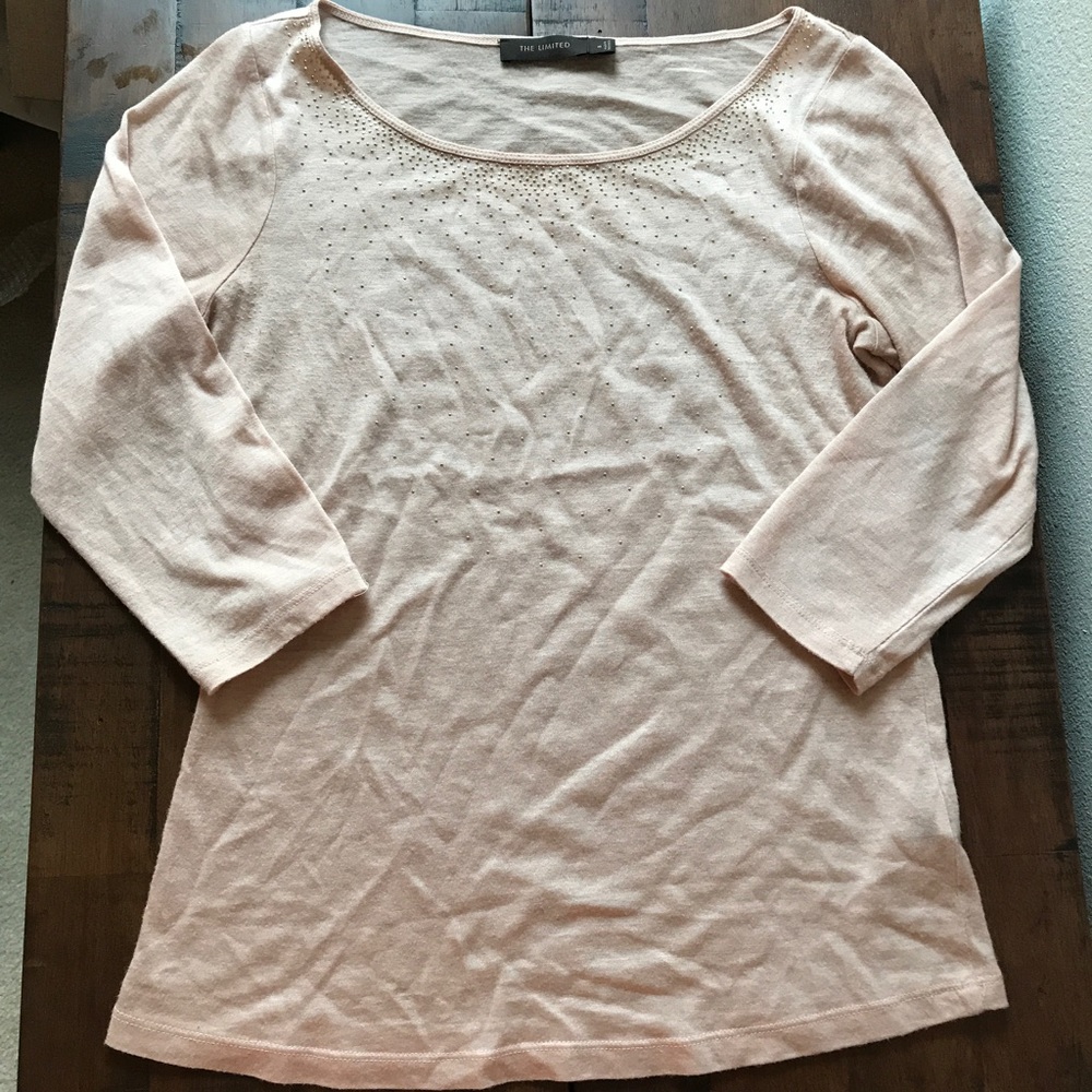 Blush top with gold accents from The Limited!