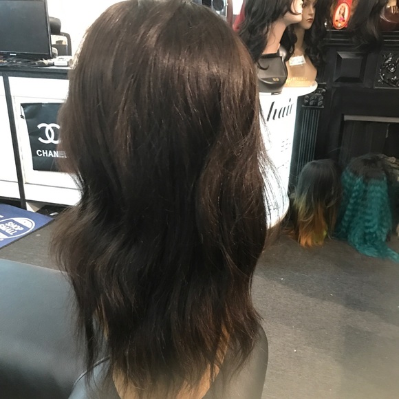 Human Lacefront full wig Indian Remy medium length main image 5