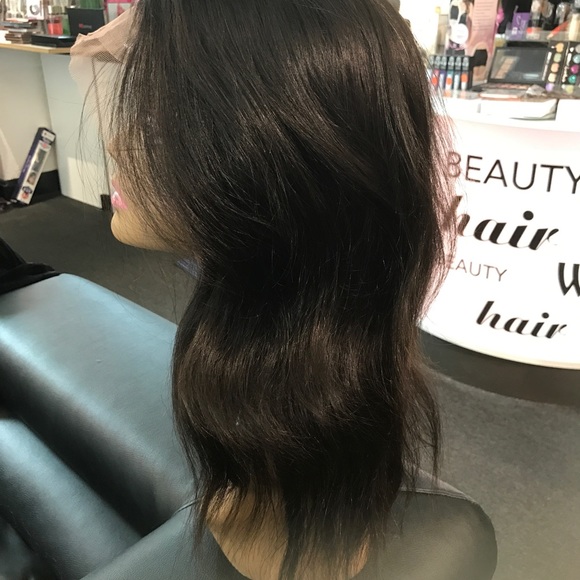 Human Lacefront full wig Indian Remy medium length main image 7