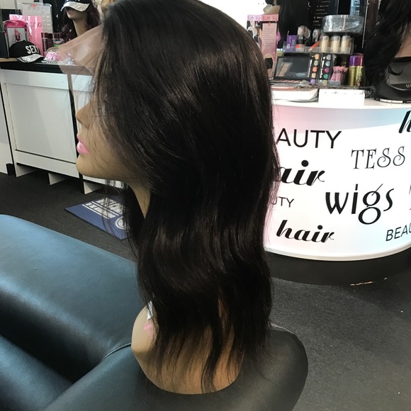 Human Lacefront full wig Indian Remy medium length main image 4