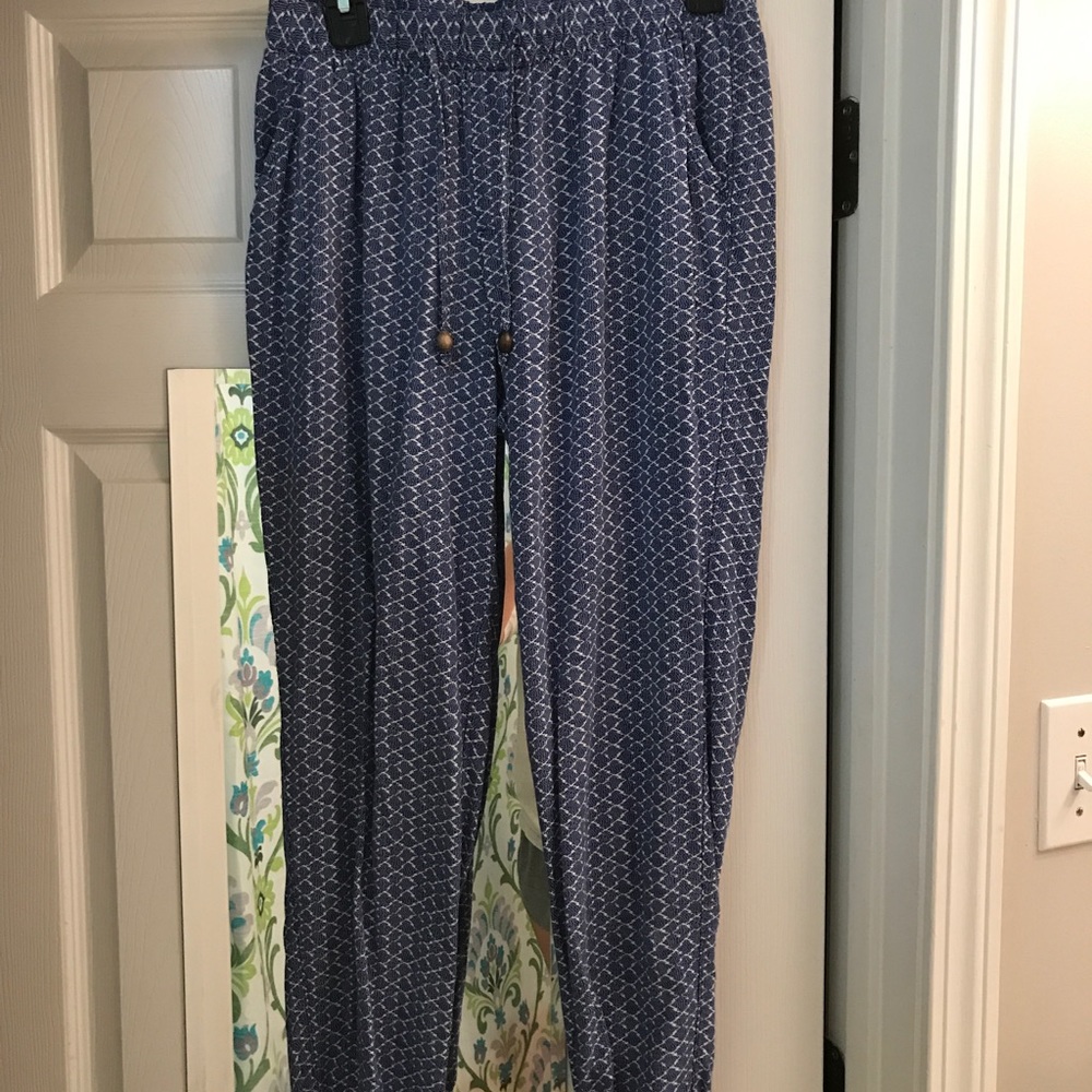 Blue Printed Pants