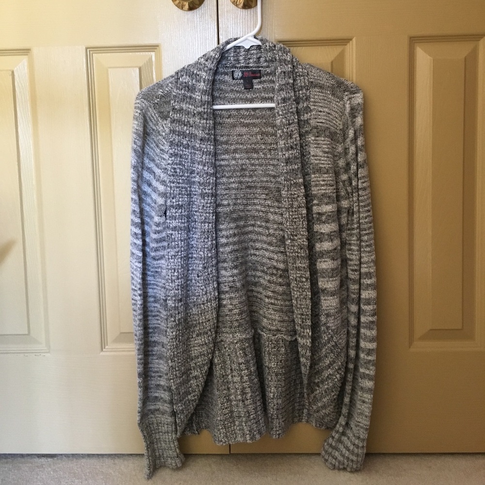 dark gray cardigan