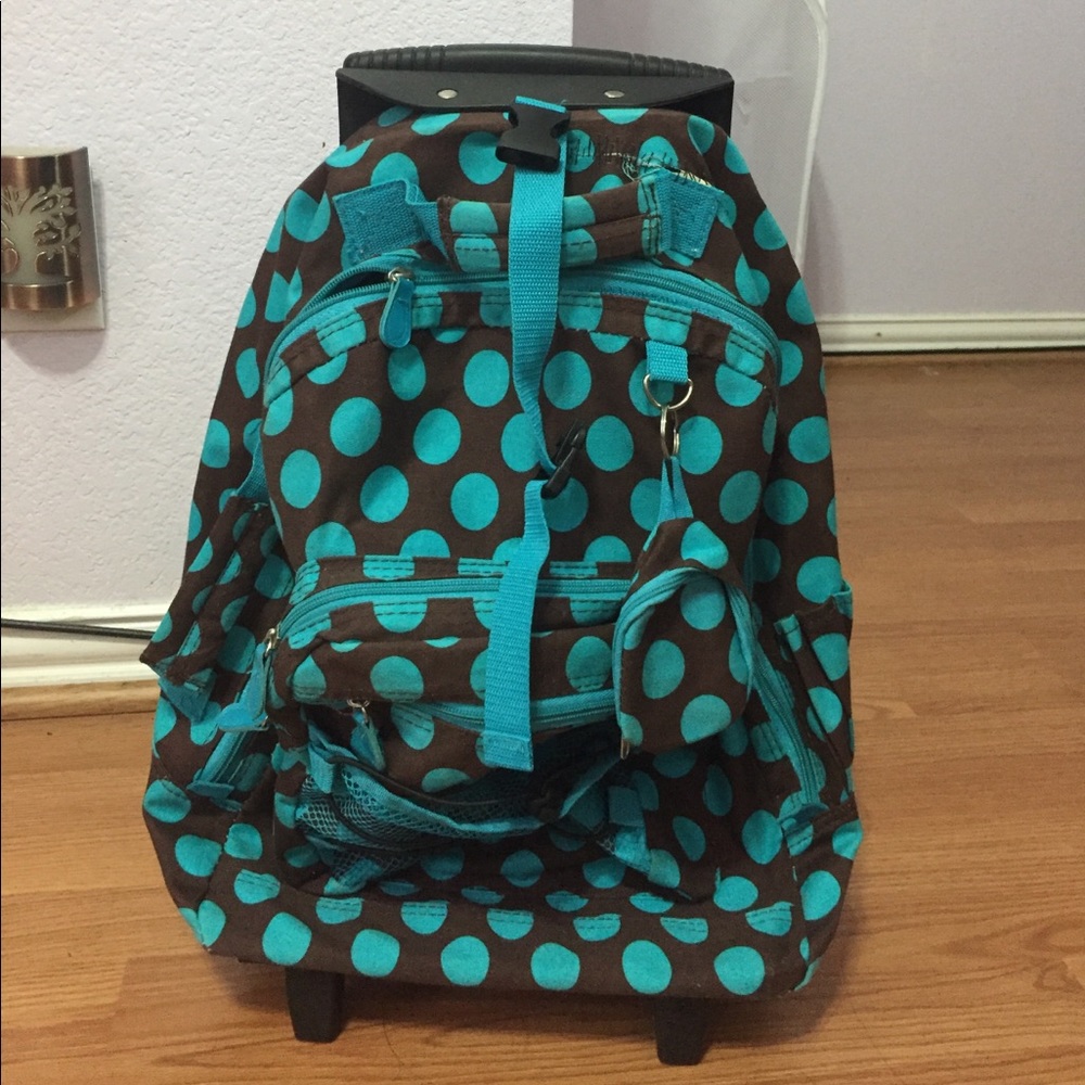 Wheeled Backpack Polka-Dots
