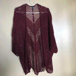Maroon cardigan