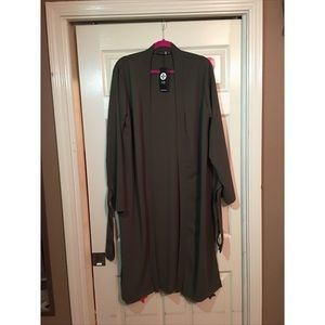 Boohoo jacket tie sleeve duster