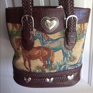 Texas Leathers horse tote
