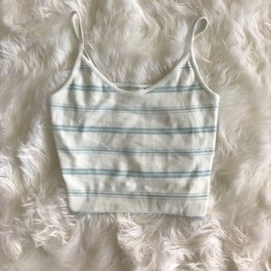 Basic blue and white stripe tank