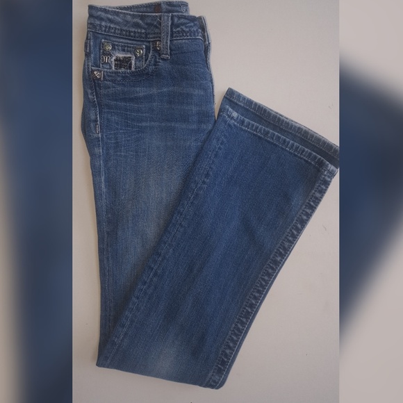 π NEW Miss Me Silver Sequin Sparkling Jeans - Picture 2 of 4