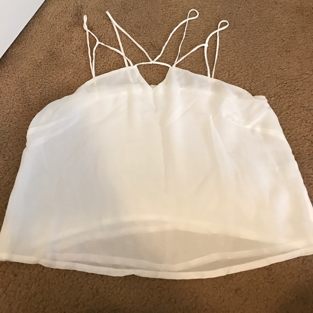 Millau white strapped tank