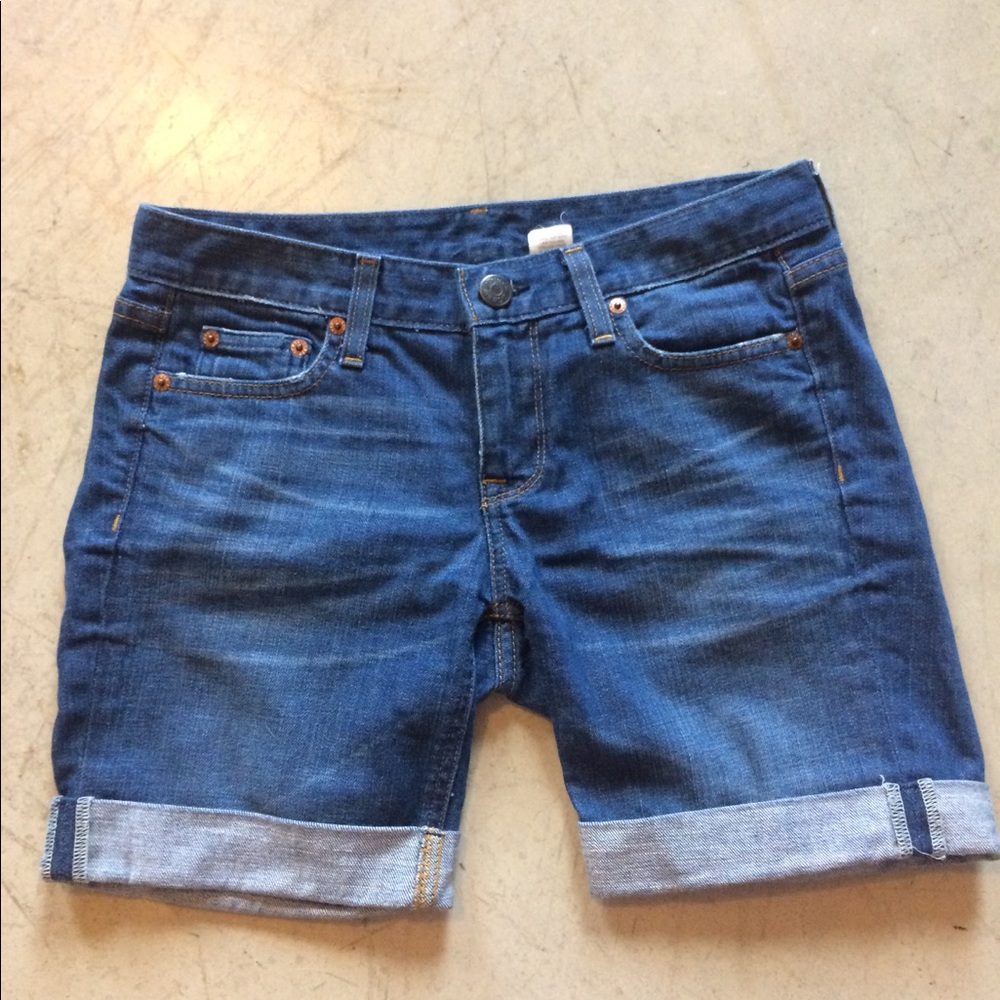 J. Crew Cuffed Denim Shorts 26