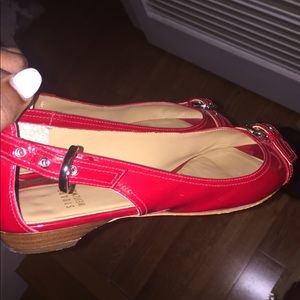 Stuart Weitzman Strapped Heel Flats