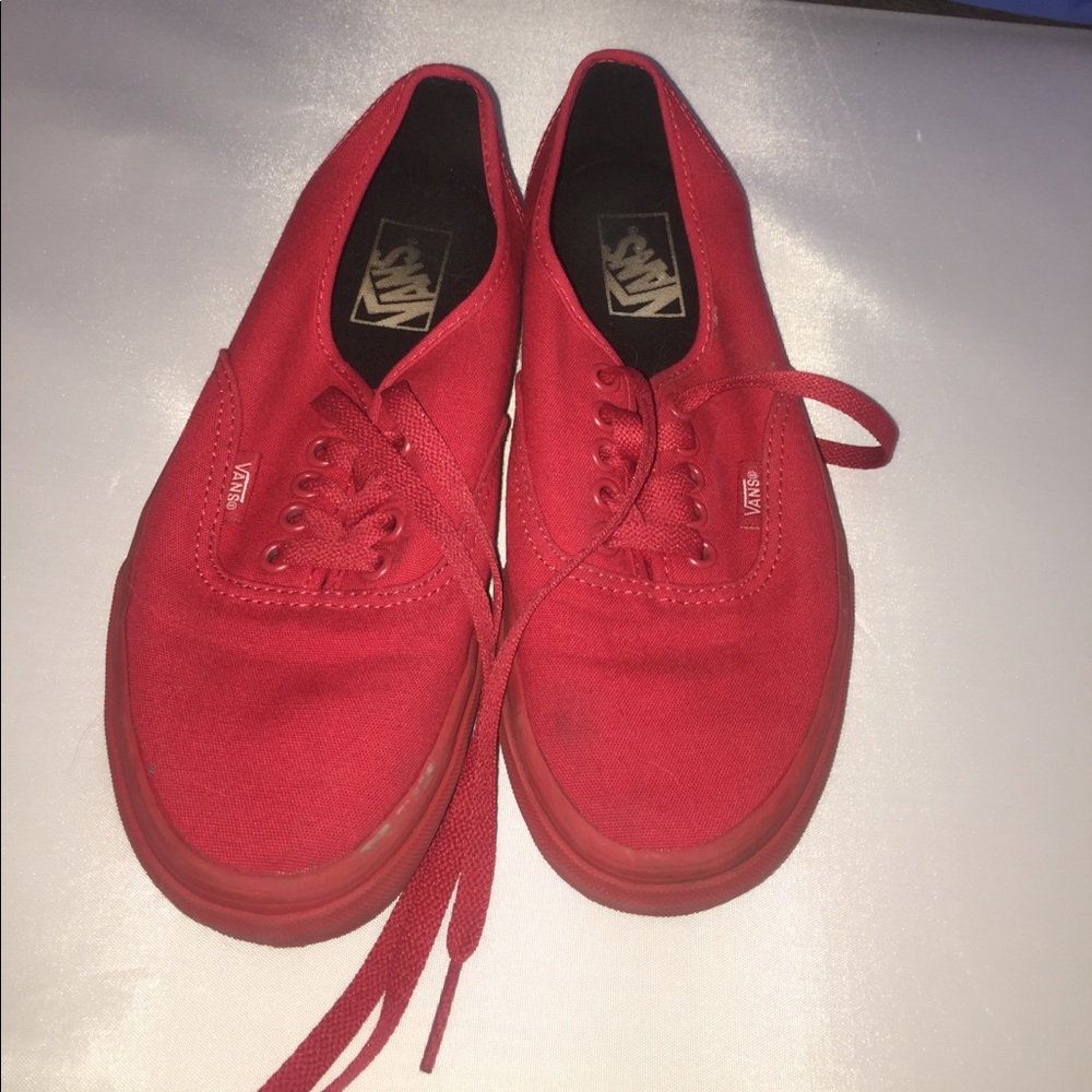 Red Vans 8.5