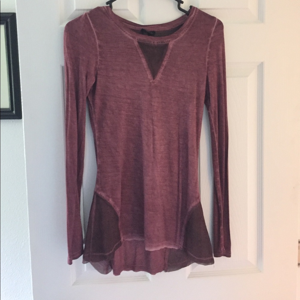 Rue 21 Long Sleeve top with sheer panels.