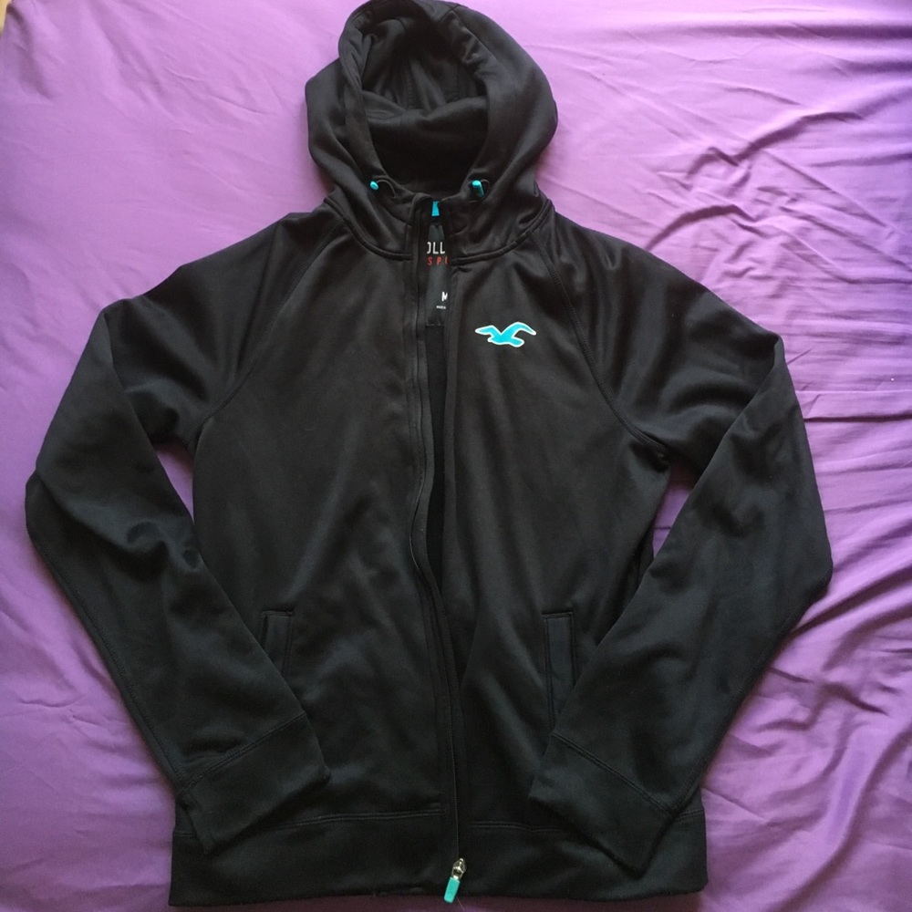 Hollister Navy Medium Sport Active Hoodie Jacket