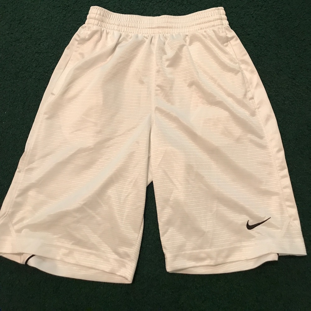 White Nike Basketball Shorts
