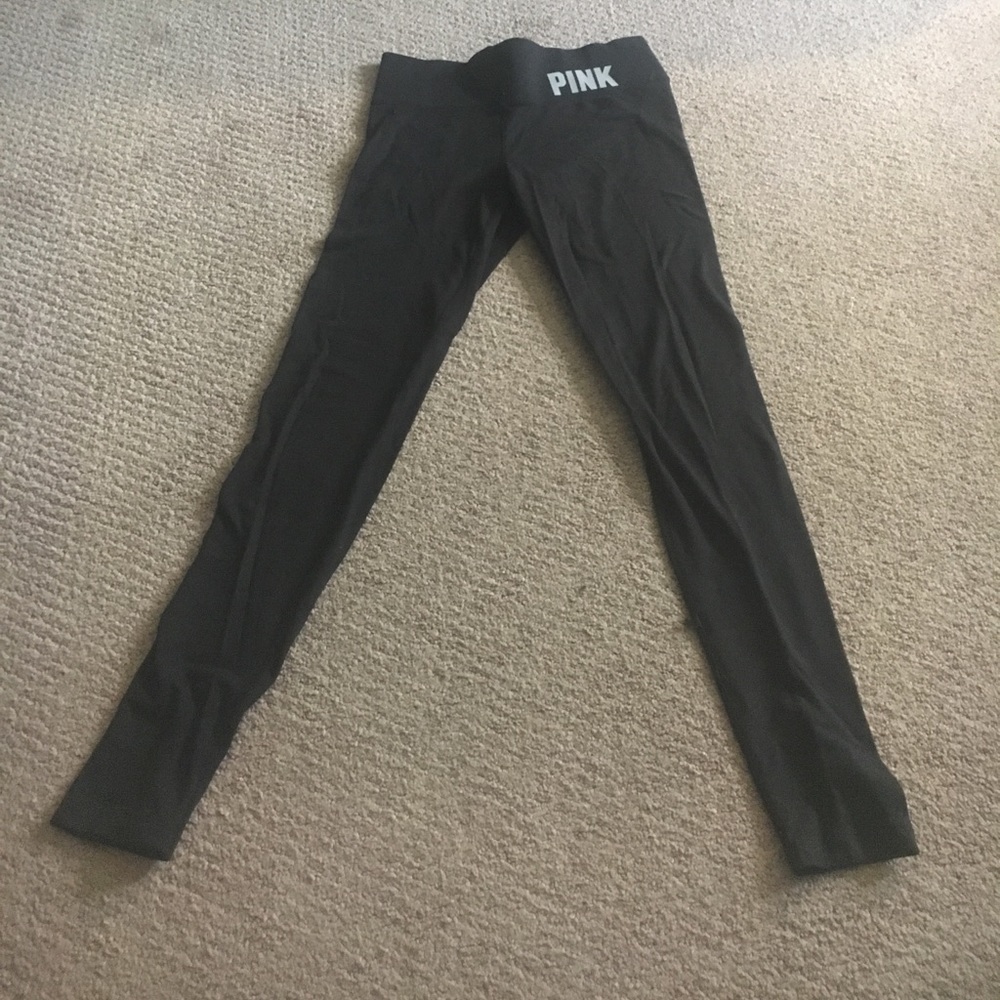 Pink leggings with fleece on the inside
