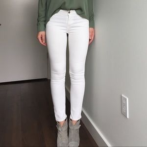 Vince white skinny jeans