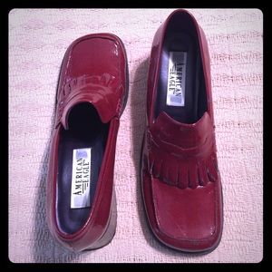 Ruby red loafers