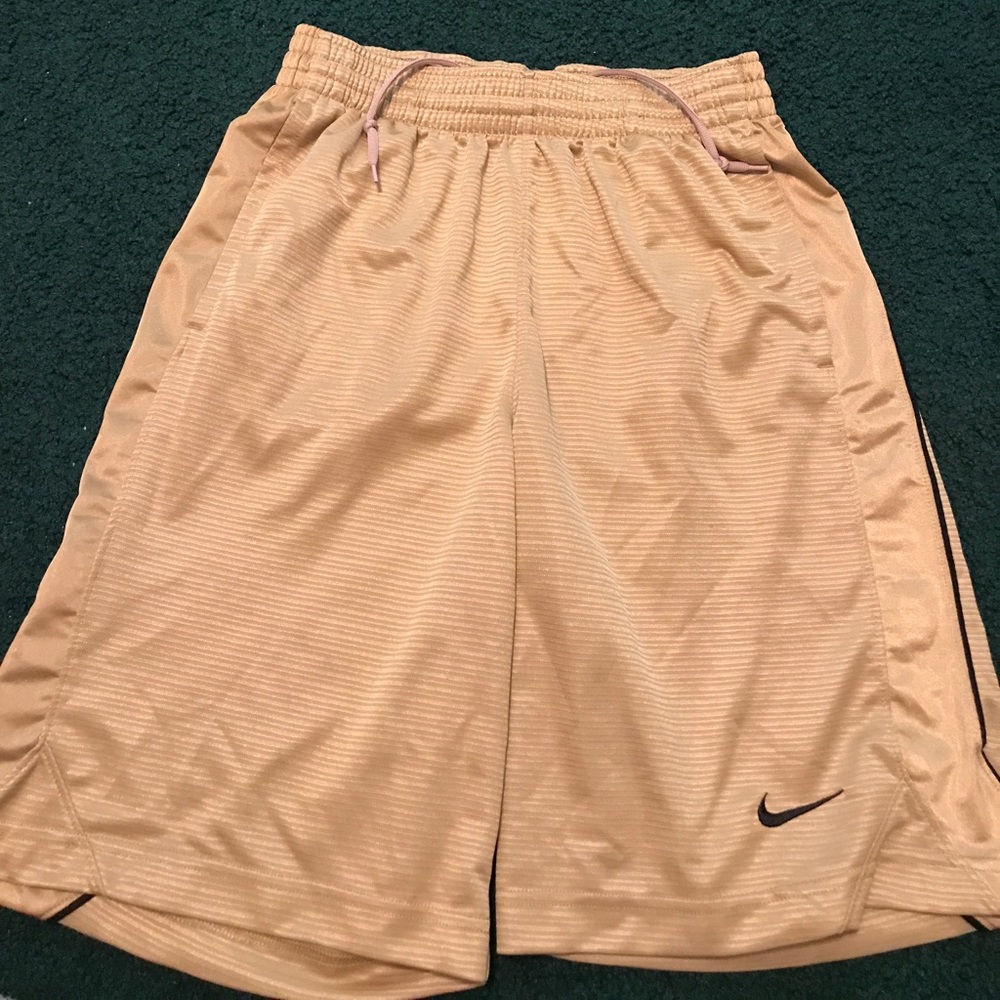 Gold Nike Basketball Shorts