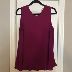 Peplum Loft Outlet Top Fuchsia