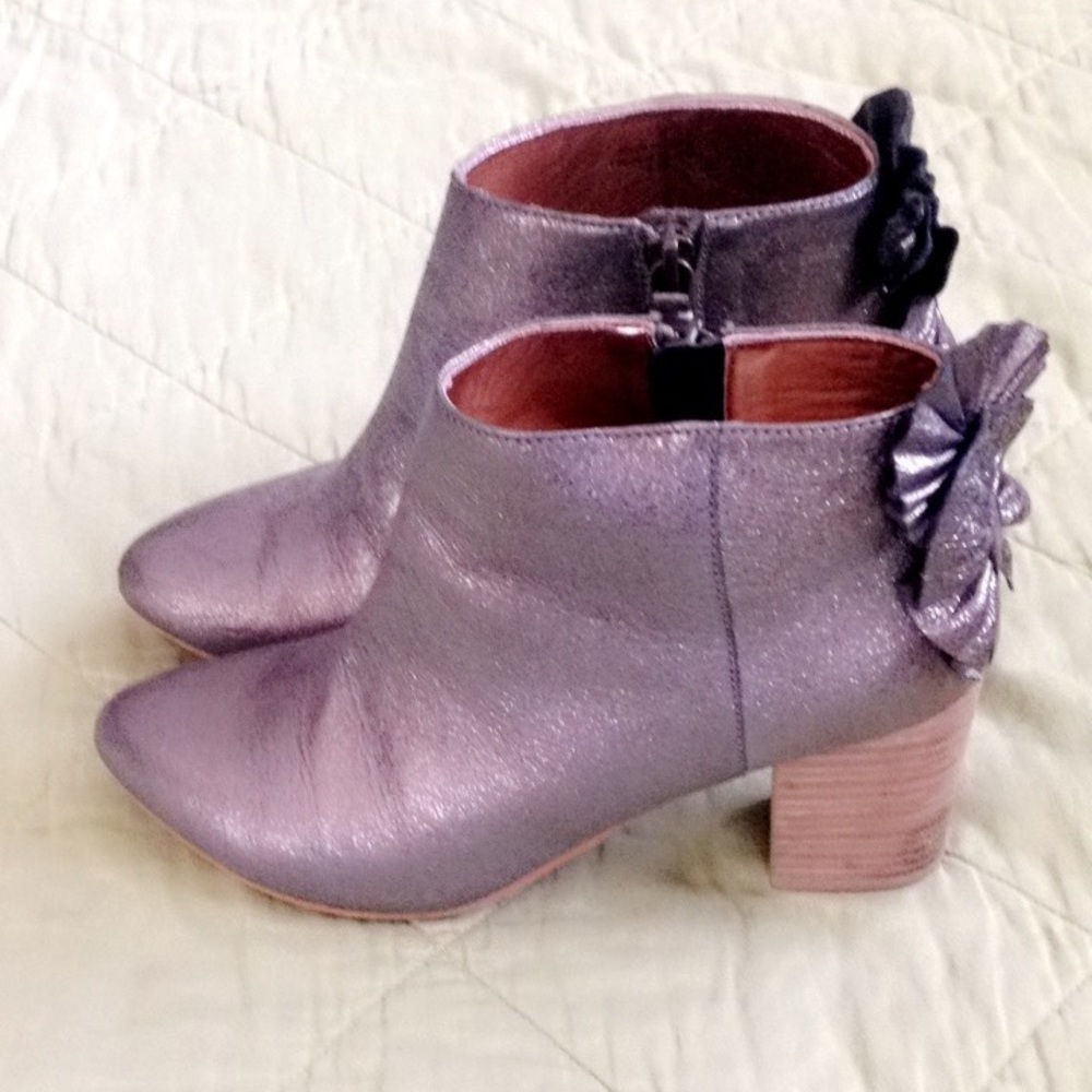 Silver gray booties