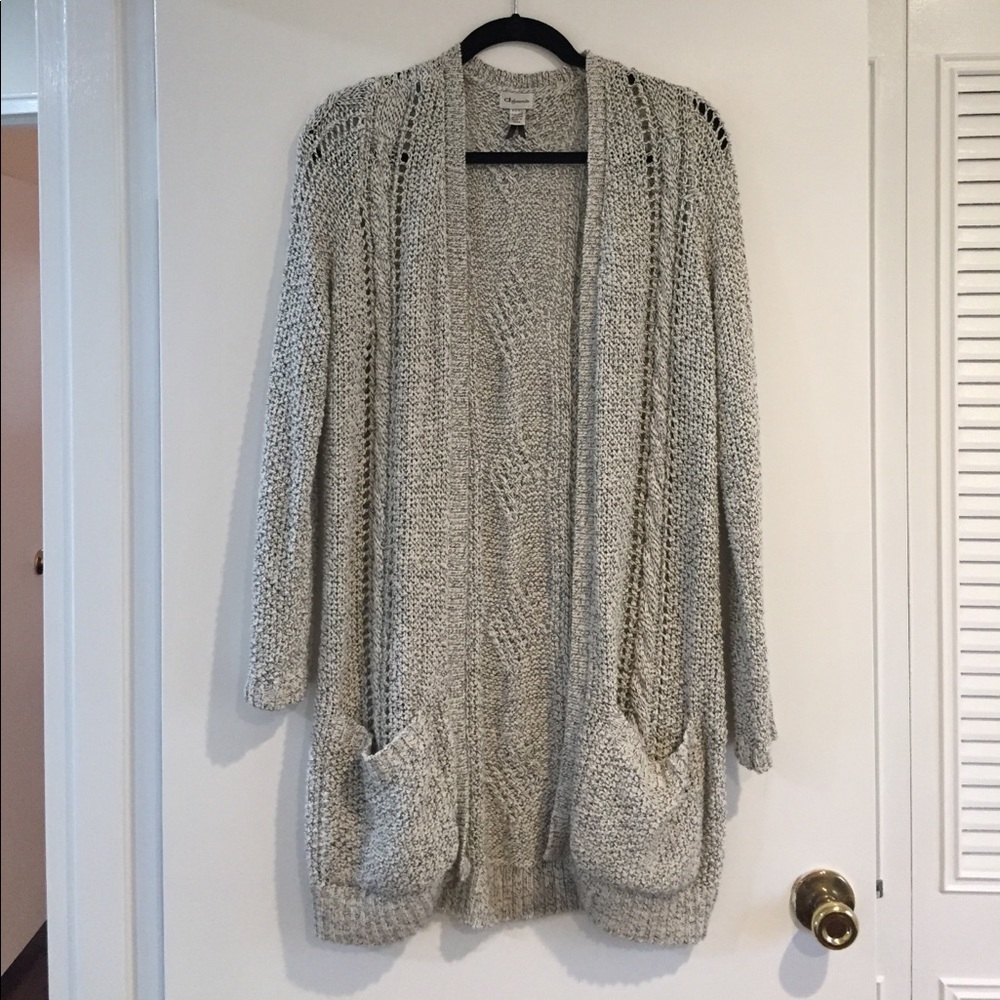 Knit gray cardigan