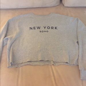 brandy melville oversized cropped sweatshirt