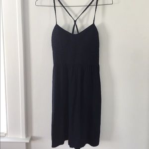 American Eagle navy blue lace dress