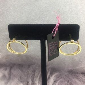 Super-Cool Double Hoop Earrings, NWT