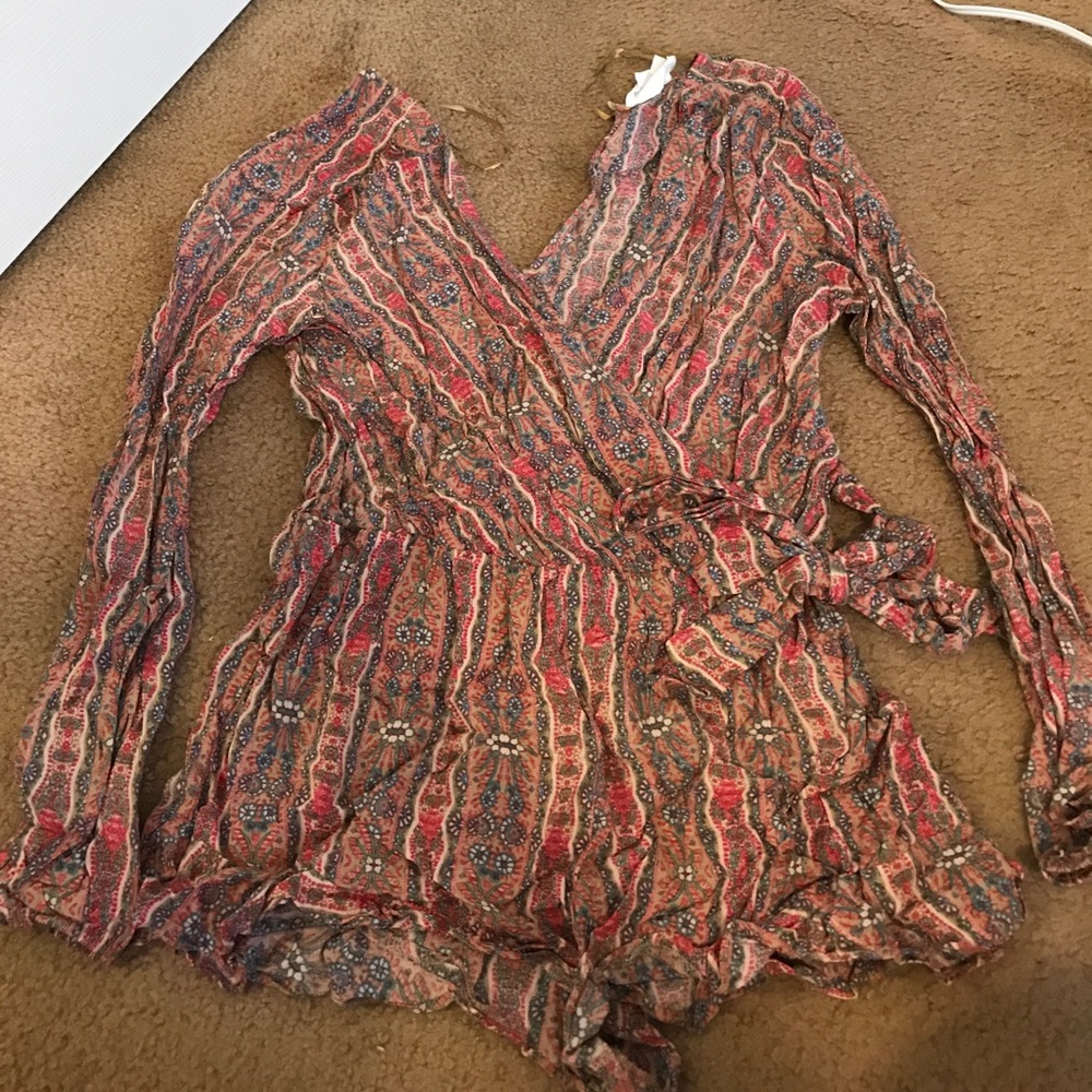 Cotton Candy Patterned Romper size L