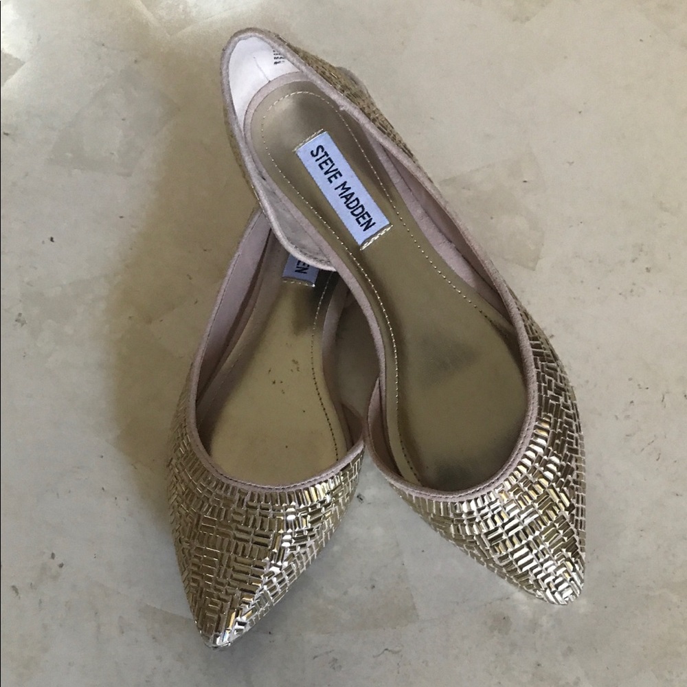 Steve  Madden Gold Flats