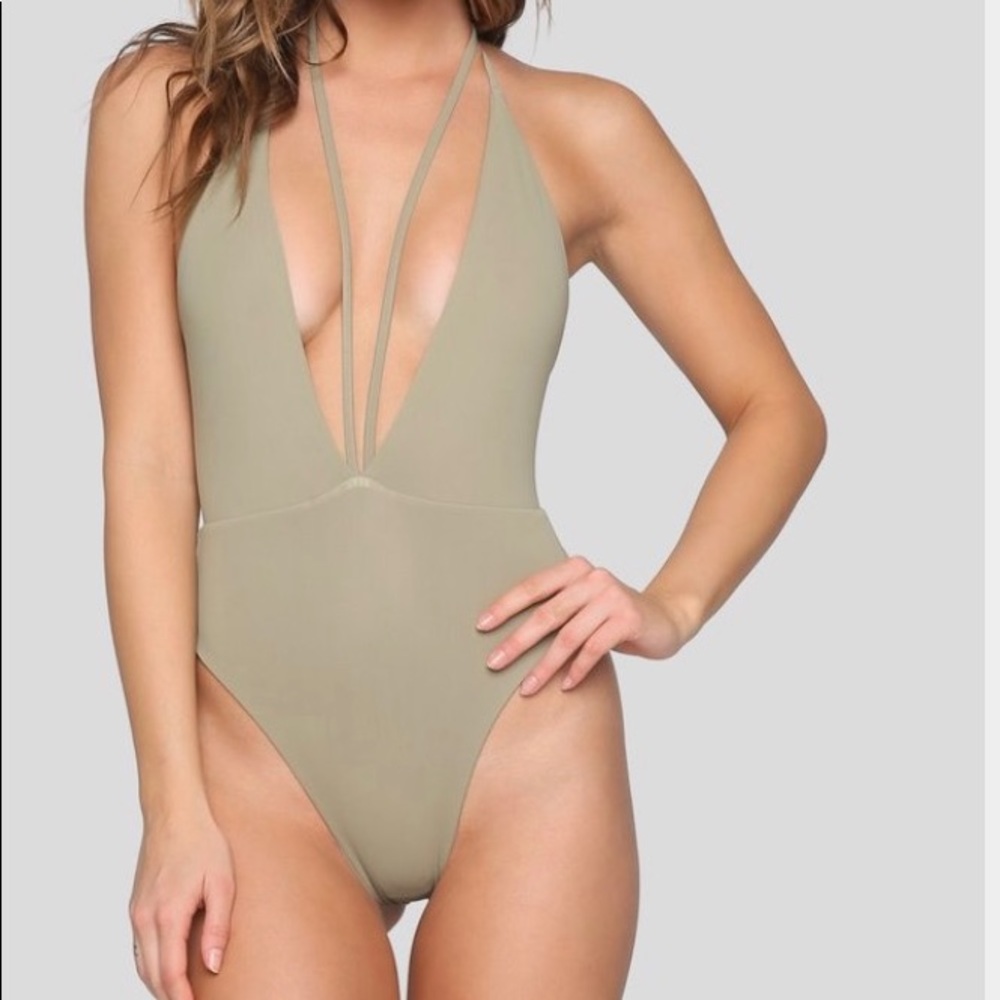 Siempre Golden Trestles One Piece in Olive
