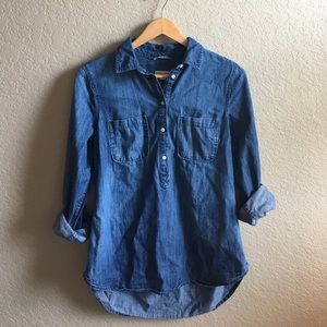 Target Button Down Denim Top