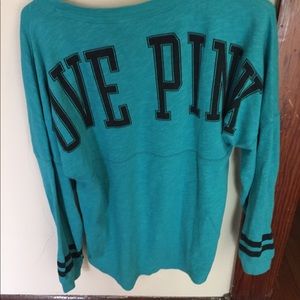 Authentic love pink comfy blue sweatshirt
