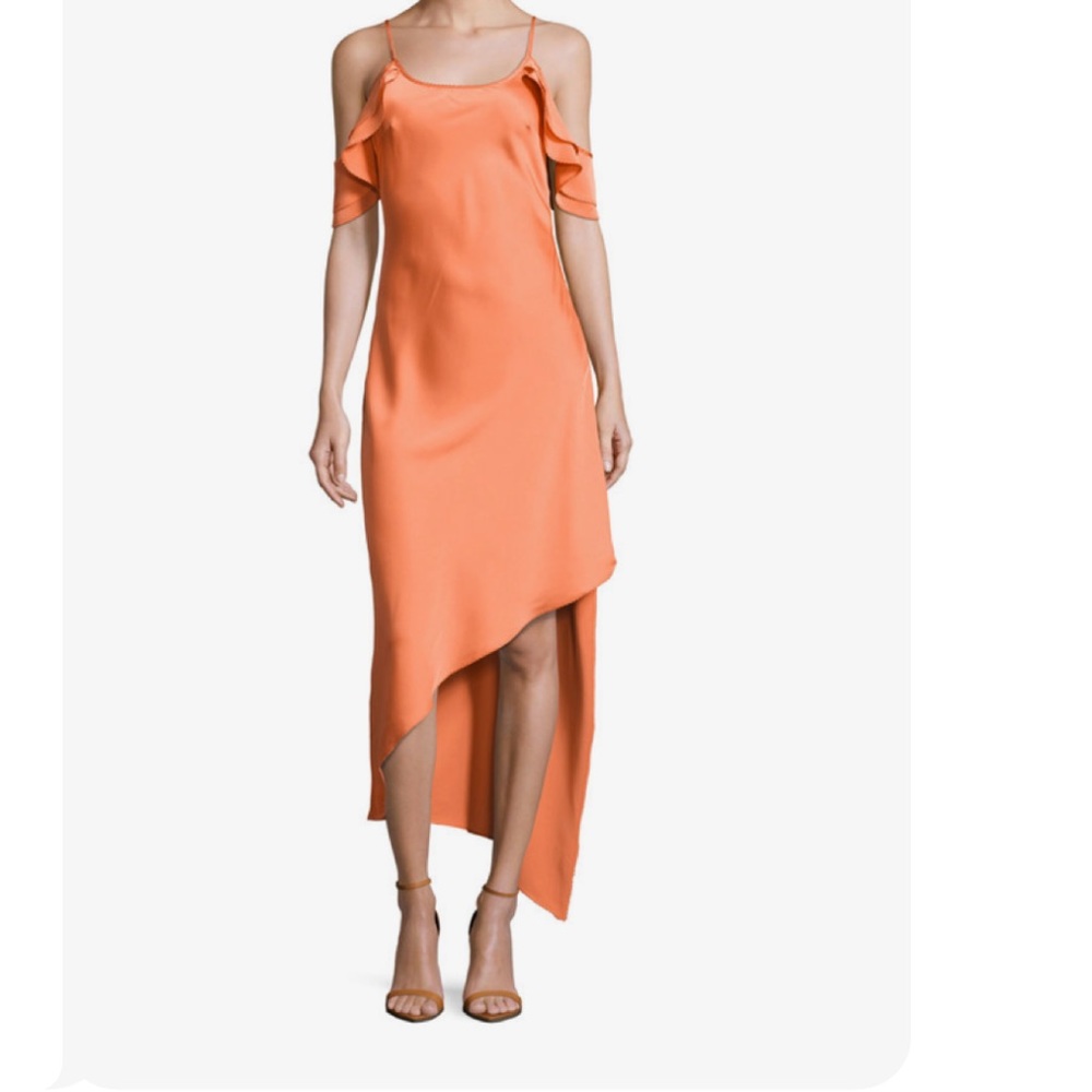 Tangerine silk slip dress NEW w tags