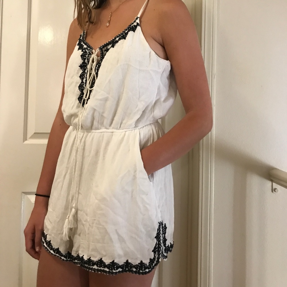 PACSUN EMBROIDERED ROMPER
